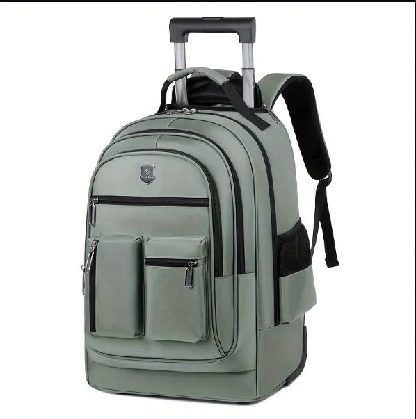 Ultra-light trolley backpack 16-inch Oxford cloth waterproof grey single-directional wheel travel bag