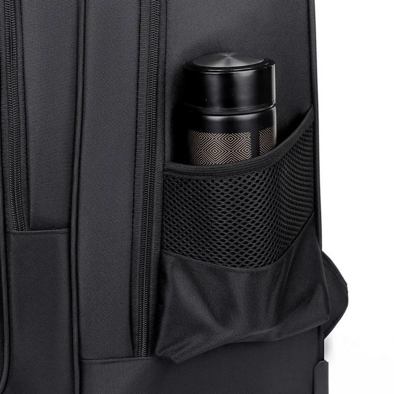 Ultra-light trolley backpack 16-inch Oxford cloth waterproof grey single-directional wheel travel bag