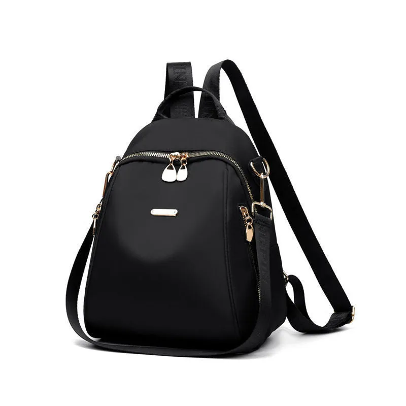 Women's reinforced thickened Oxford cloth casual travel backpack in urban simplicity style with sewing line detail