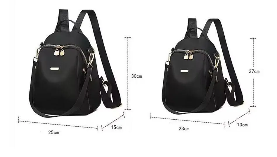 Women's reinforced thickened Oxford cloth casual travel backpack in urban simplicity style with sewing line detail
