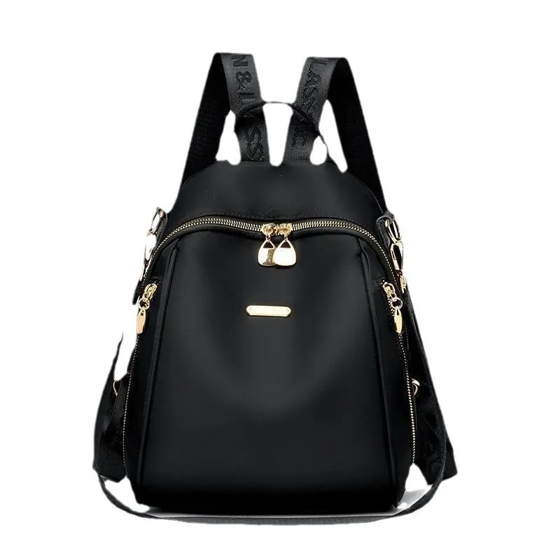 Women's reinforced thickened Oxford cloth casual travel backpack in urban simplicity style with sewing line detail