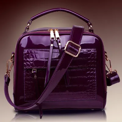 Fashion lady handbag in PU leather, cross-body and shoulder bag design, 22x26x13 cm, available in six colours