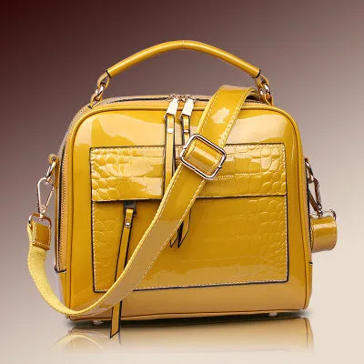 Fashion lady handbag in PU leather, cross-body and shoulder bag design, 22x26x13 cm, available in six colours