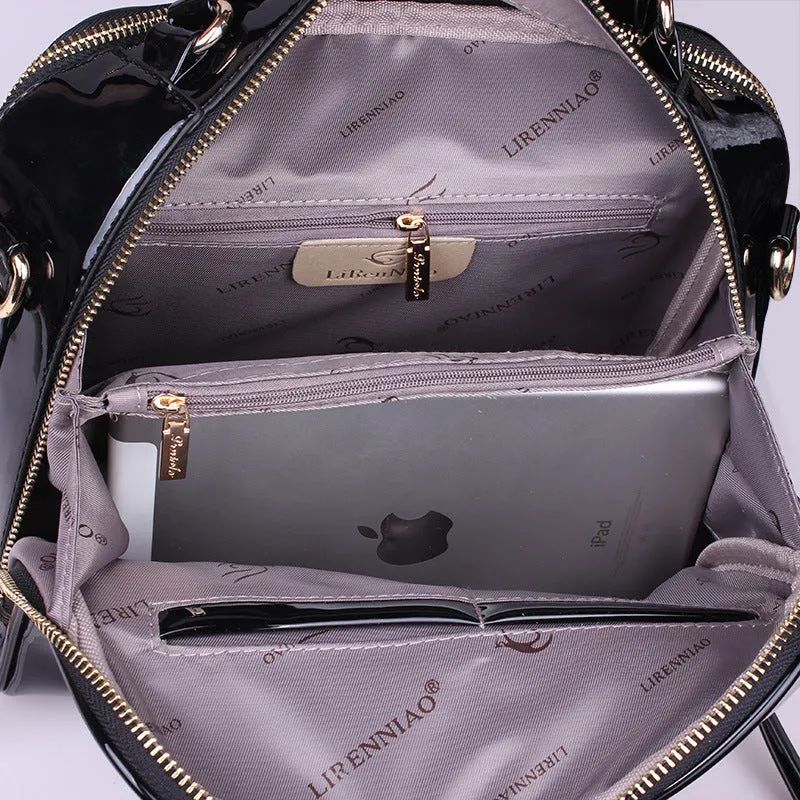 Fashion lady handbag in PU leather, cross-body and shoulder bag design, 22x26x13 cm, available in six colours