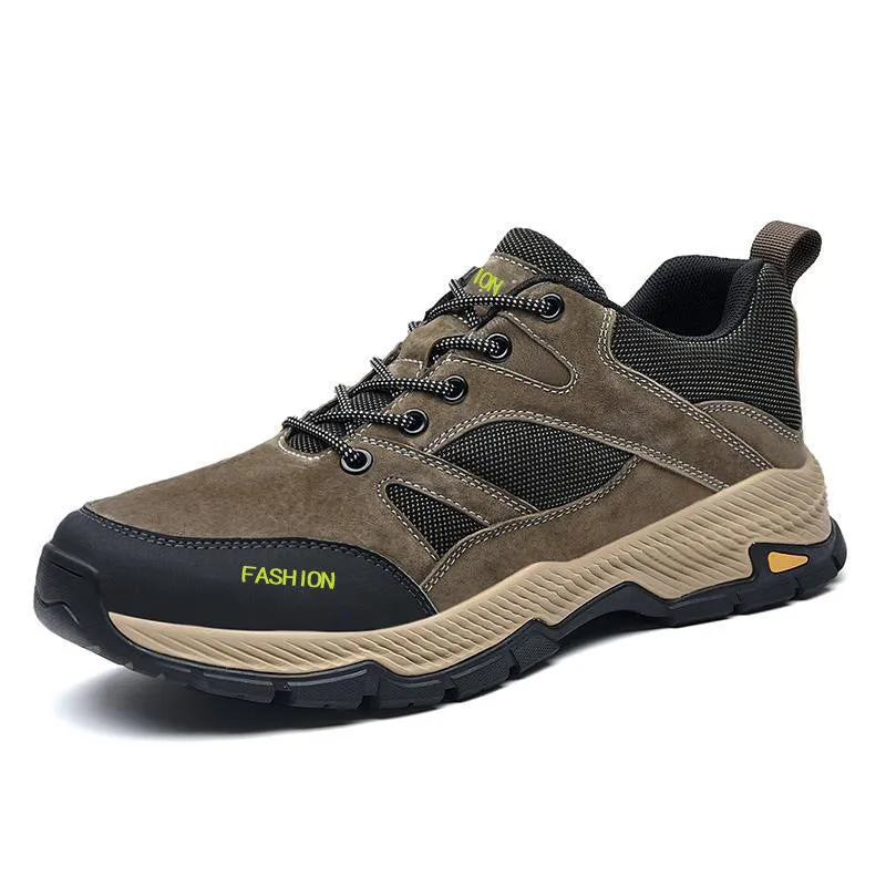 Men's black lace-up sneakers with flyknit upper, round toe, and flat sole