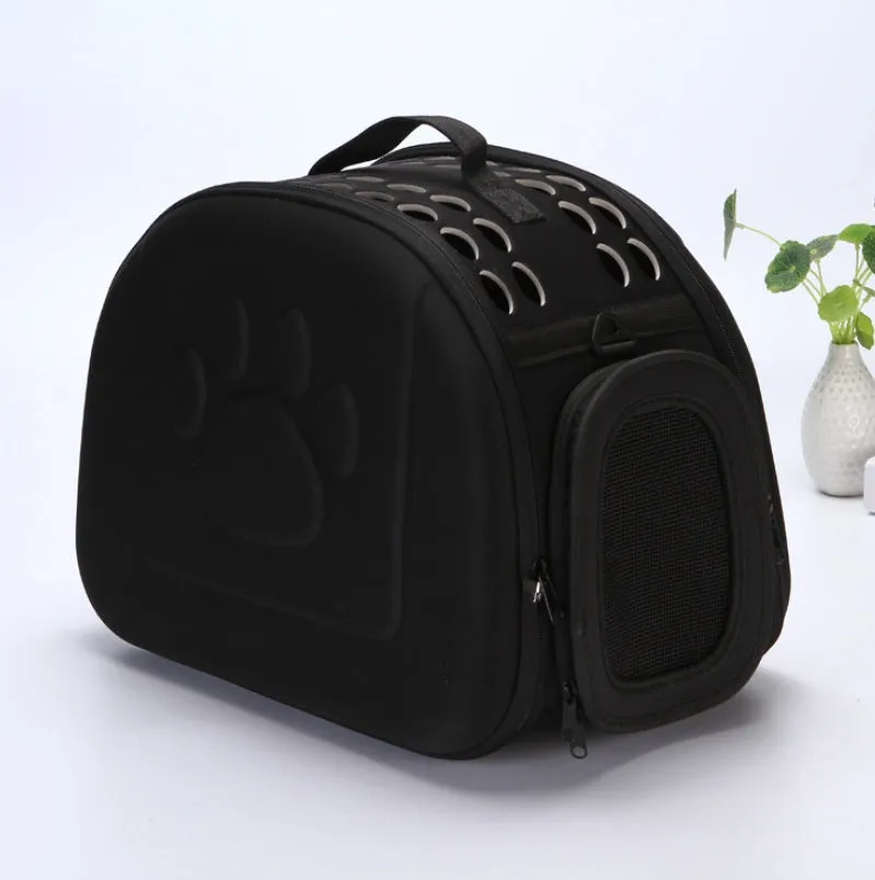 EVA medium pet bag in pink with foldable design and flower pattern