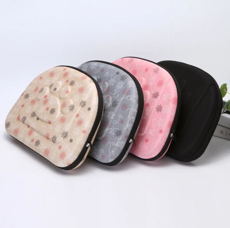 EVA medium pet bag in pink with foldable design and flower pattern