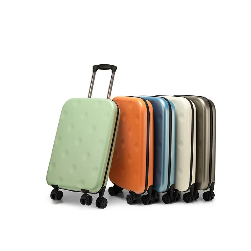 Hard shell folding rod case in grey with universal wheels and pull rod, 20 inch size