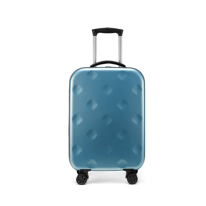Hard shell folding rod case in grey with universal wheels and pull rod, 20 inch size