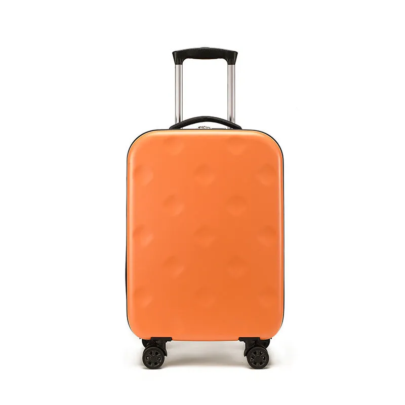 Hard shell folding rod case in grey with universal wheels and pull rod, 20 inch size