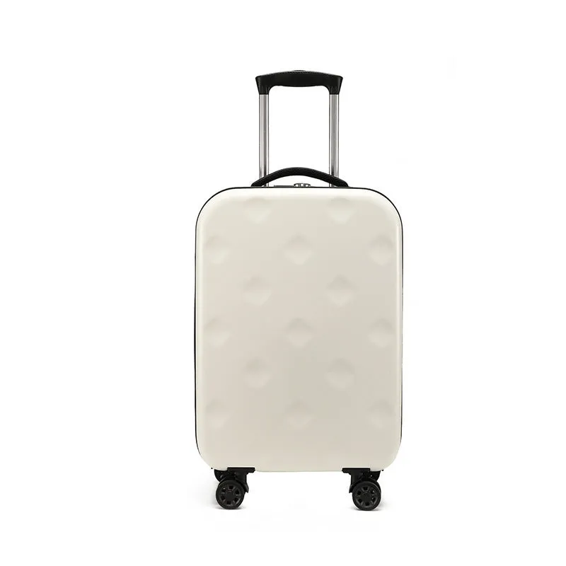 Hard shell folding rod case in grey with universal wheels and pull rod, 20 inch size