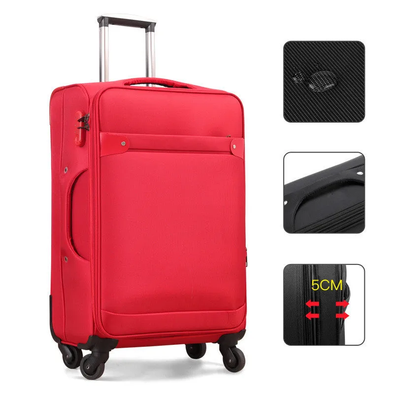 Business luggage in coffee colour with Oxford bra bar texture and anti-theft zipper