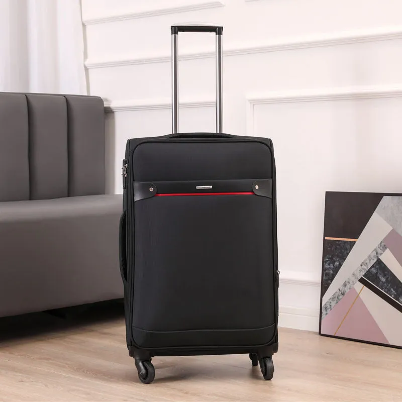 Business luggage in coffee colour with Oxford bra bar texture and anti-theft zipper