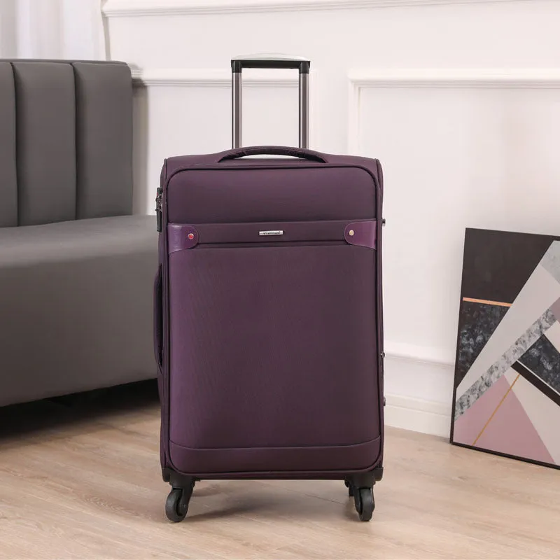 Business luggage in coffee colour with Oxford bra bar texture and anti-theft zipper
