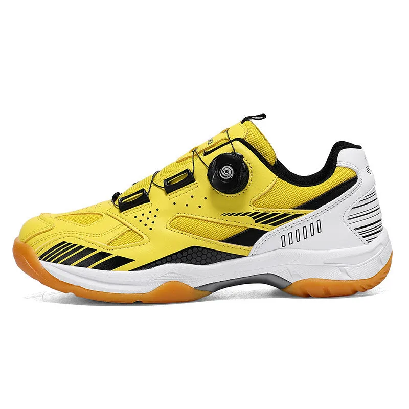 Yellow and black silver unisex casual sneaker with round toe and flat heel on size chart.