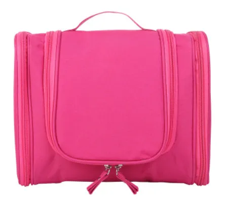 Travel waterproof cosmetic bag in ABS material, available in green, with zipper closure