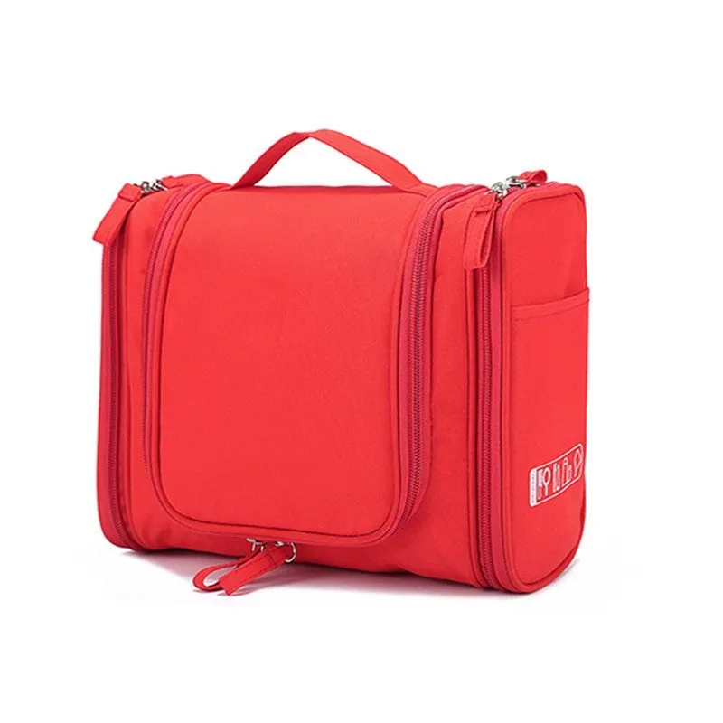 Travel waterproof cosmetic bag in ABS material, available in green, with zipper closure