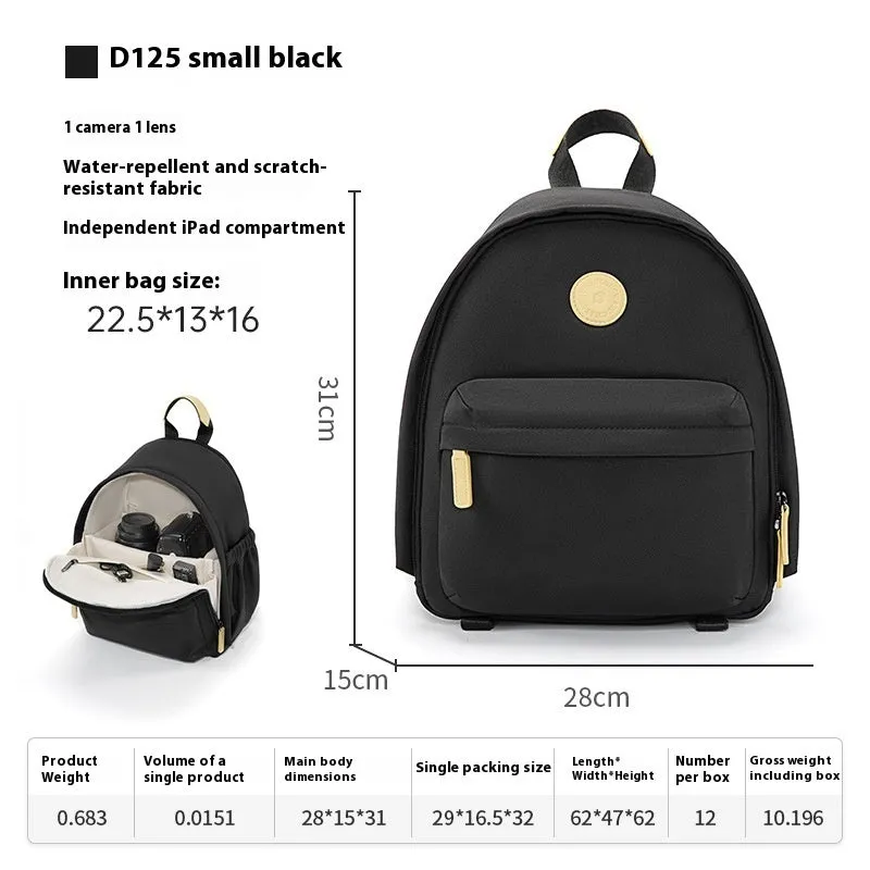 Green polyester shoulder camera bag for women with a curved strap and front patchwork panel.
