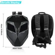 LED smart backpack with 48x48 full-colour screen, adjustable straps, and multiple compartments