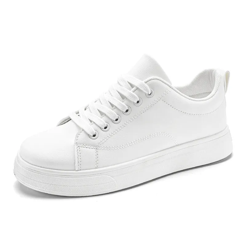 Men's Korean-style breathable sneakers in low-top design with round toe and rubber sole