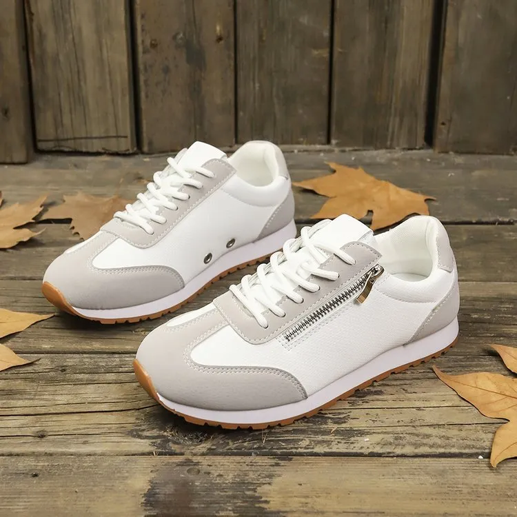 Women's flat shoes in Champagne colour with artificial PU upper and rubber sole
