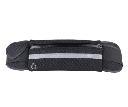 Waterproof anti-theft phone pocket for running in black with 6 inch capacity