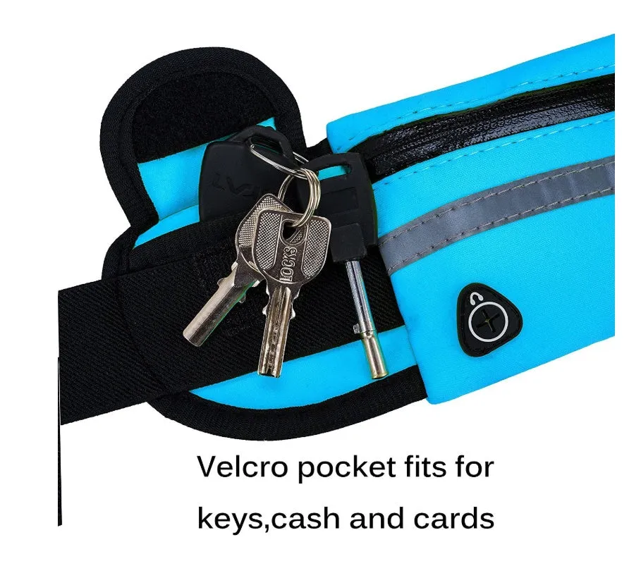 Waterproof anti-theft phone pocket for running in black with 6 inch capacity