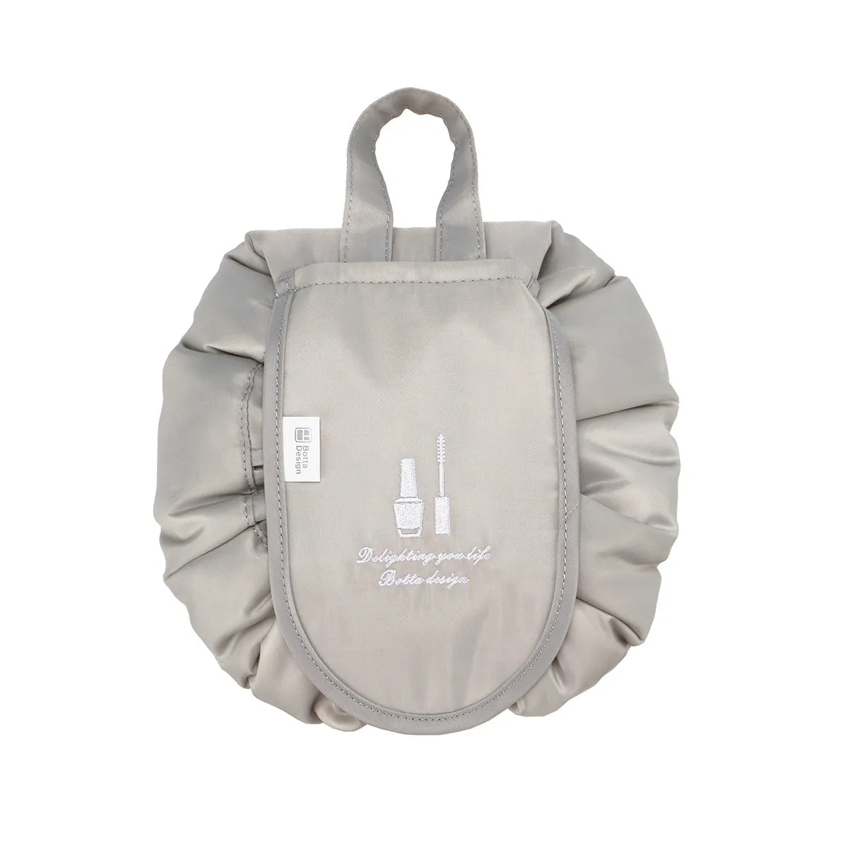 Large capacity waterproof polyester drawstring makeup bag in Korean style, available in multiple colours for travel and home storage