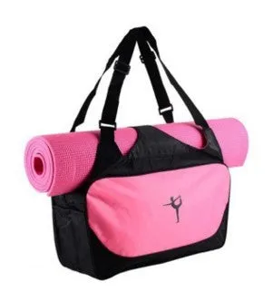 Waterproof Oxford cloth yoga backpack pillow bag in Black with 56-75L capacity