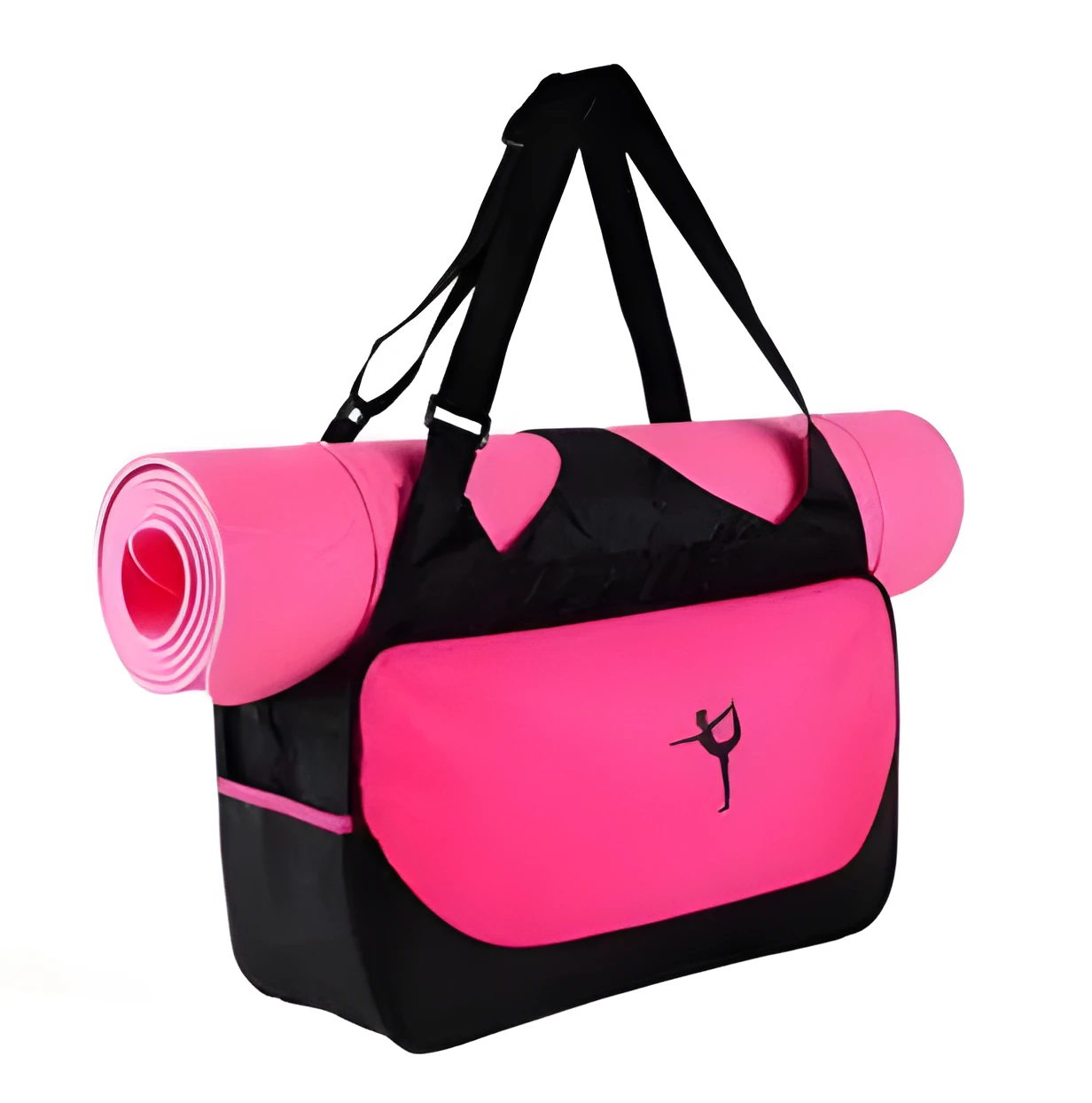 Waterproof Oxford cloth yoga backpack pillow bag in Black with 56-75L capacity