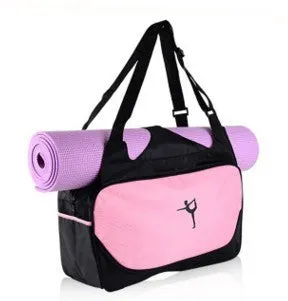 Waterproof Oxford cloth yoga backpack pillow bag in Black with 56-75L capacity