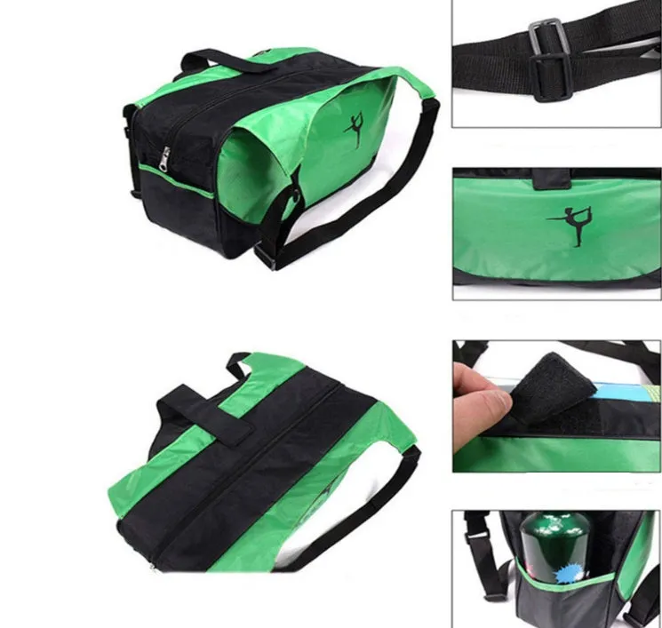 Waterproof Oxford cloth yoga backpack pillow bag in Black with 56-75L capacity