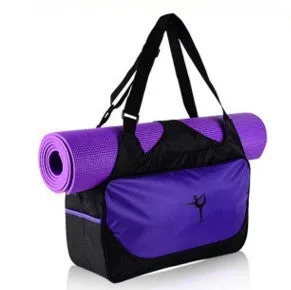 Waterproof Oxford cloth yoga backpack pillow bag in Black with 56-75L capacity