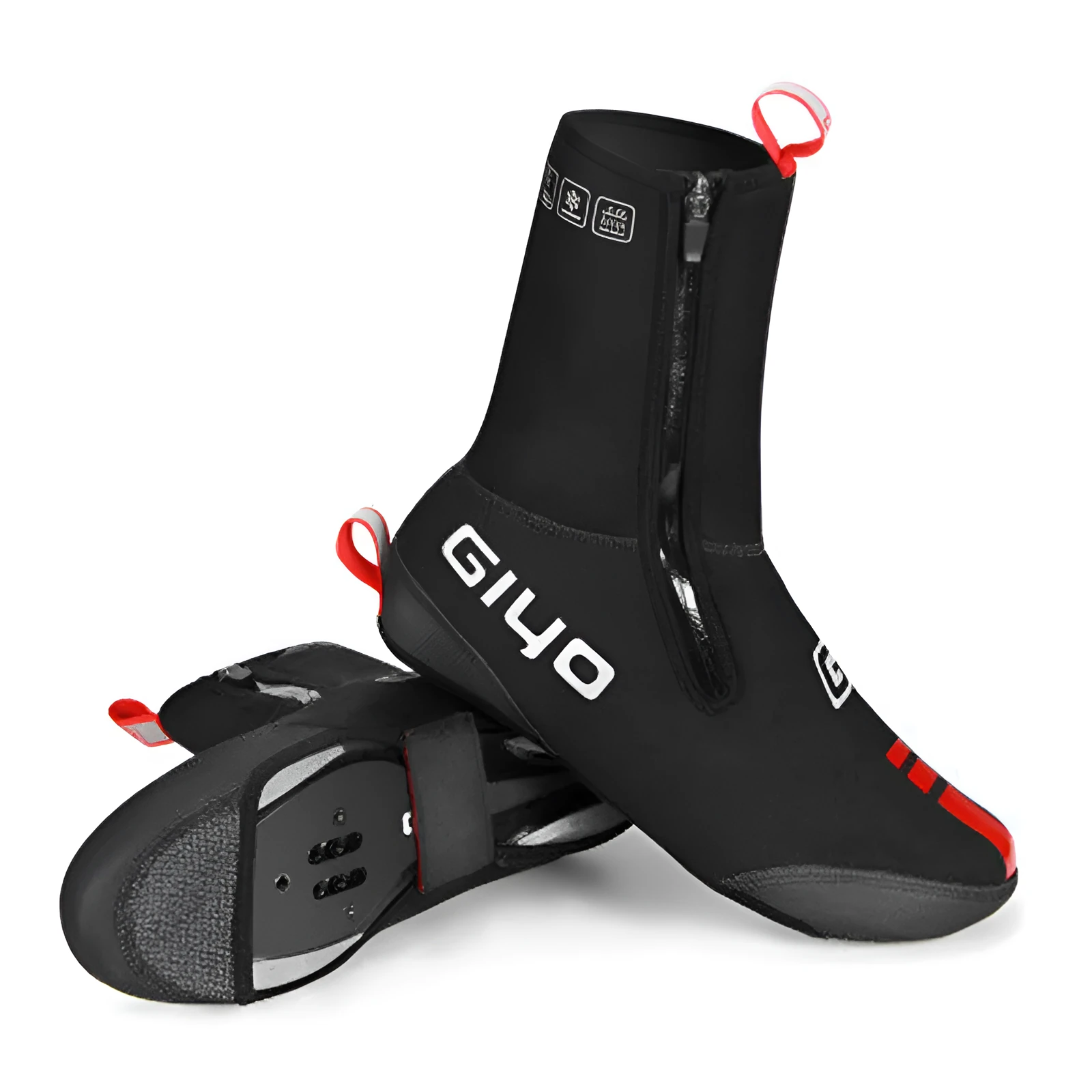 Black neoprene mountain bike riding shoe covers for men and women road cycling overshoes