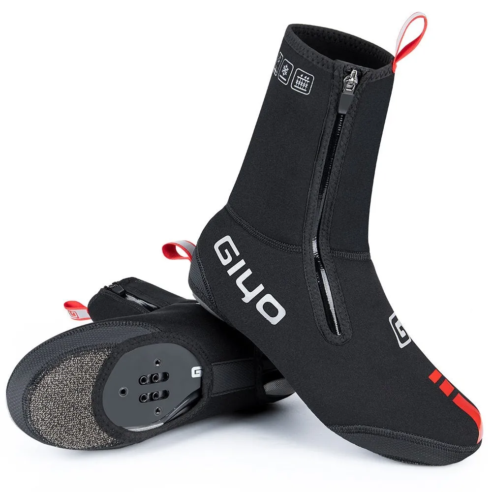 Black neoprene mountain bike riding shoe covers for men and women road cycling overshoes