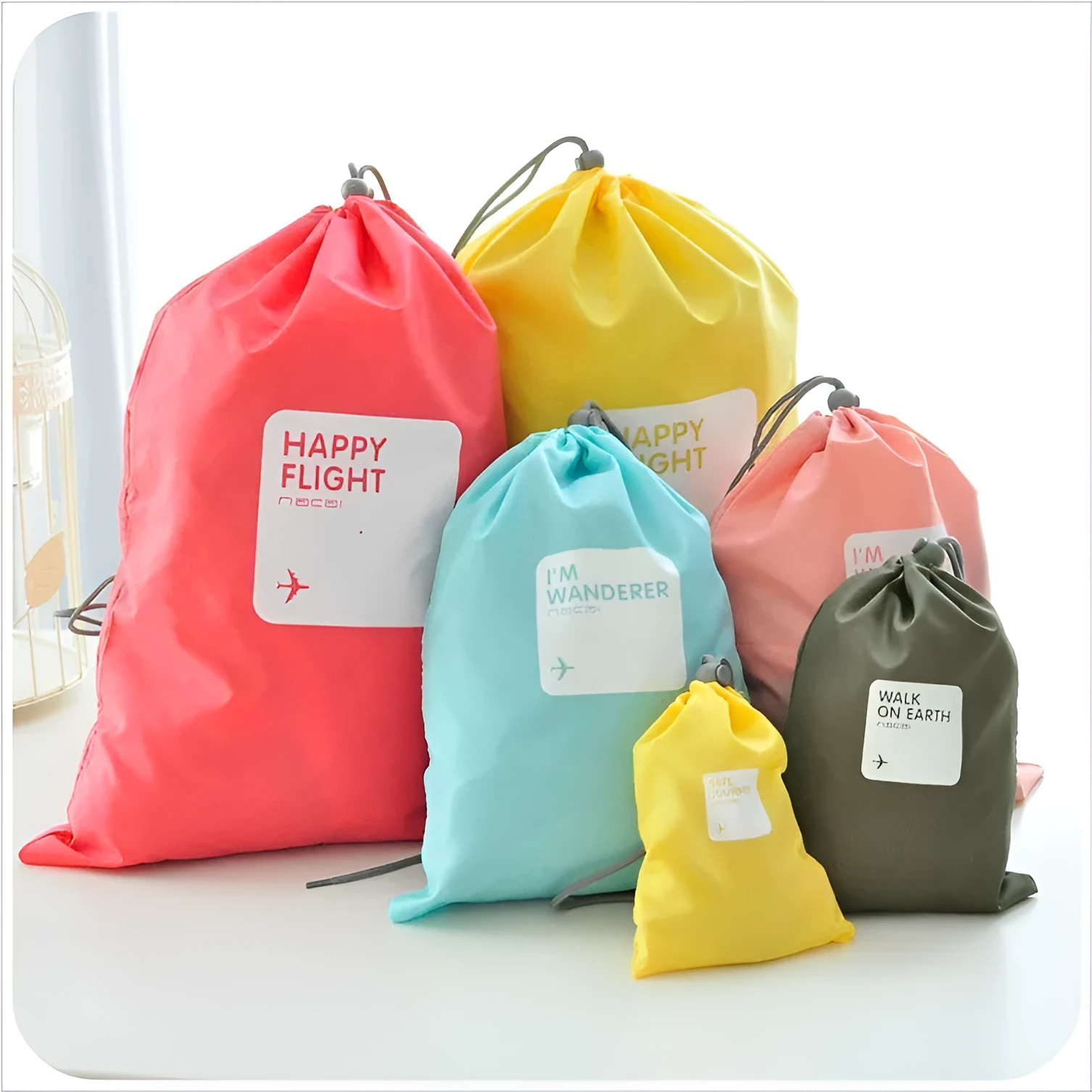 12 colourful children's folding chairs set up outdoors for a party
