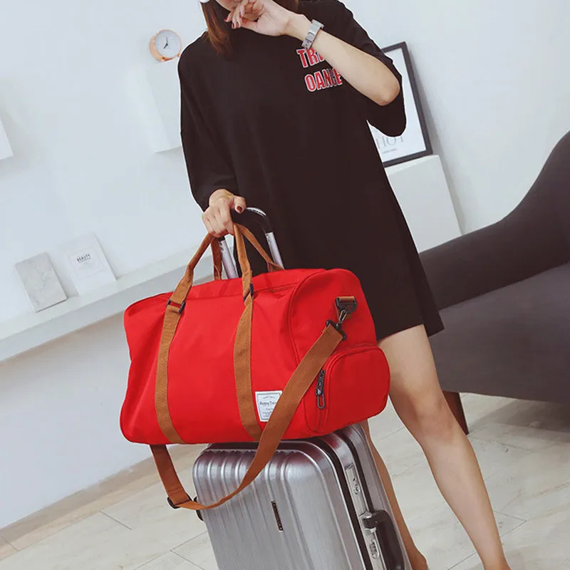 Large Oxford cloth travel duffel bag with waterproof design and independent shoe storage for gym and travel use