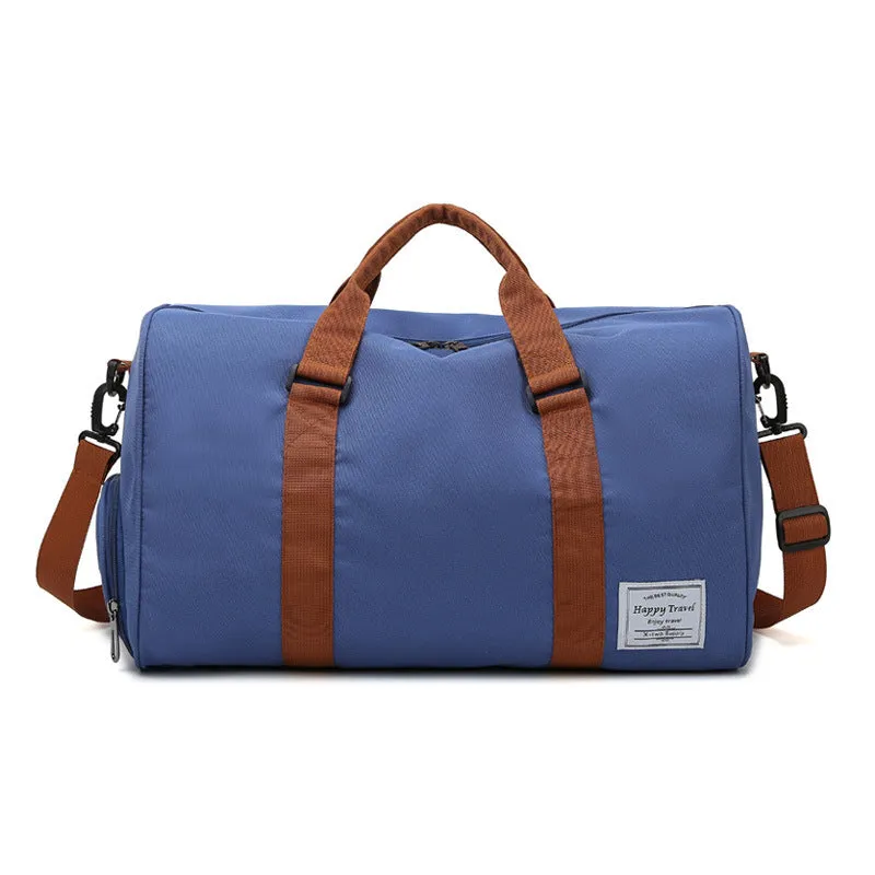 Large Oxford cloth travel duffel bag with waterproof design and independent shoe storage for gym and travel use