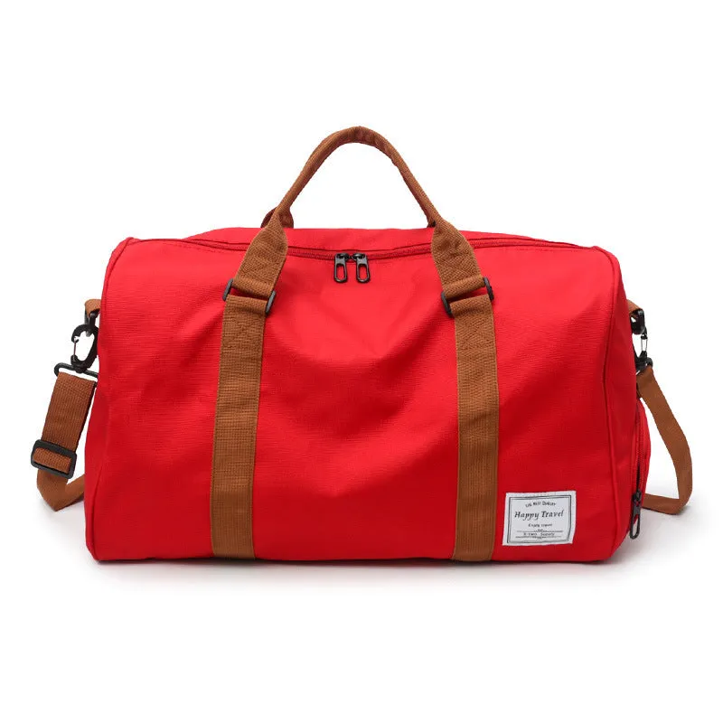Large Oxford cloth travel duffel bag with waterproof design and independent shoe storage for gym and travel use