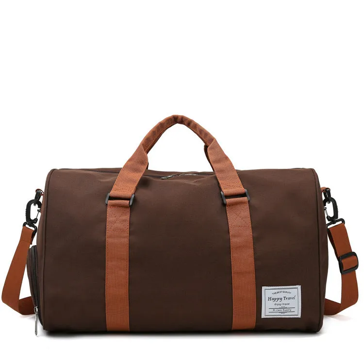 Large Oxford cloth travel duffel bag with waterproof design and independent shoe storage for gym and travel use
