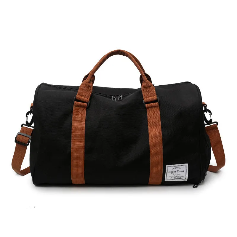 Large Oxford cloth travel duffel bag with waterproof design and independent shoe storage for gym and travel use