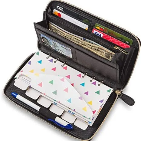 PU leather anti-theft RFID blocking card holder wallet showing colour options