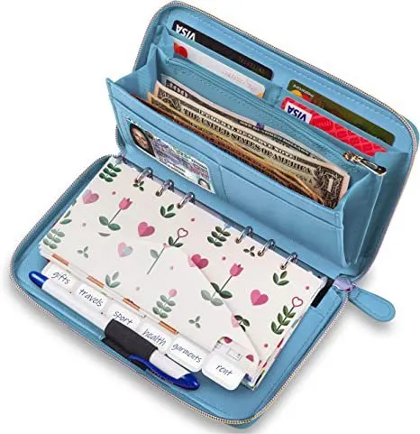 PU leather anti-theft RFID blocking card holder wallet showing colour options