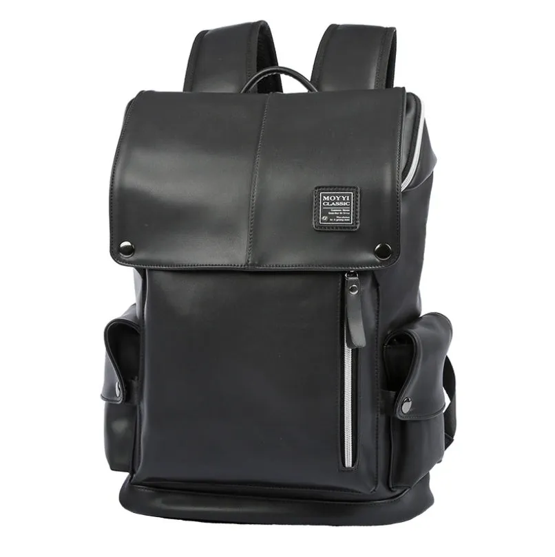 Women's square vertical PU handbag with cover bag and car suture detail, black colour, 31x17x44cm