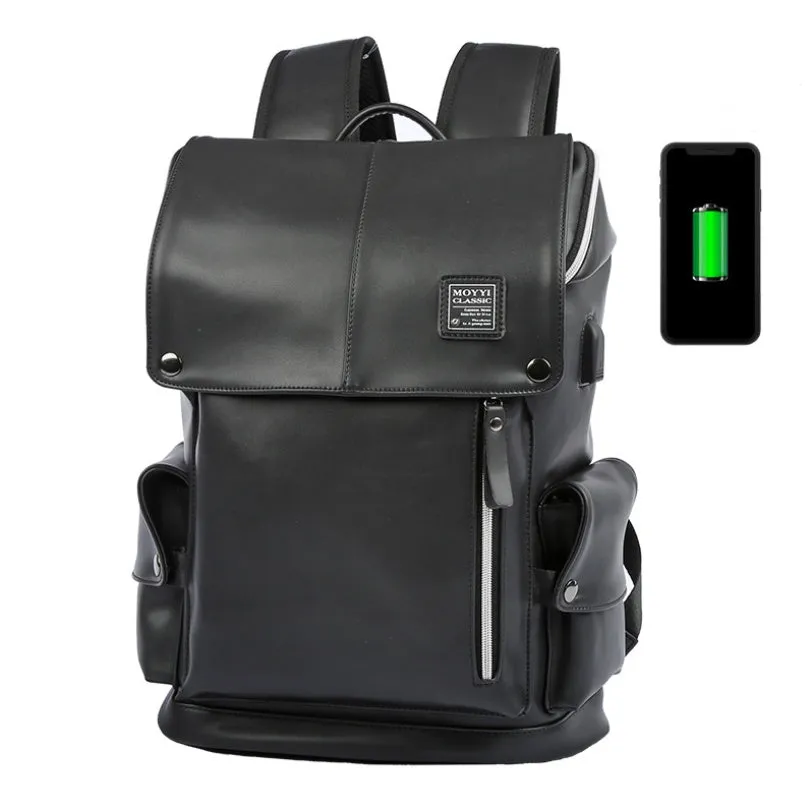 Women's square vertical PU handbag with cover bag and car suture detail, black colour, 31x17x44cm