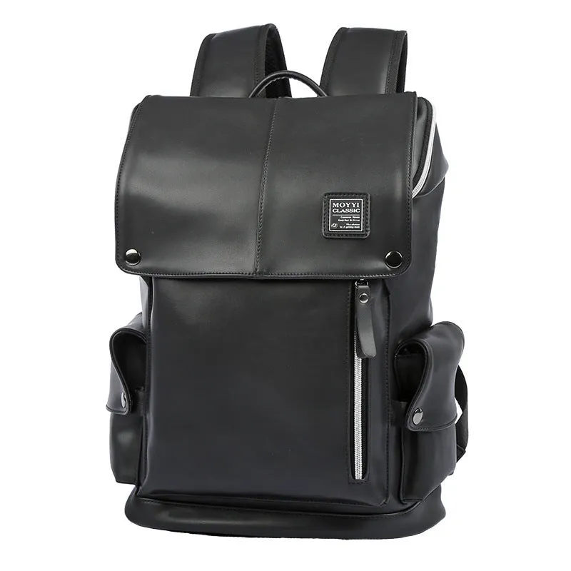 Women's square vertical PU handbag with cover bag and car suture detail, black colour, 31x17x44cm
