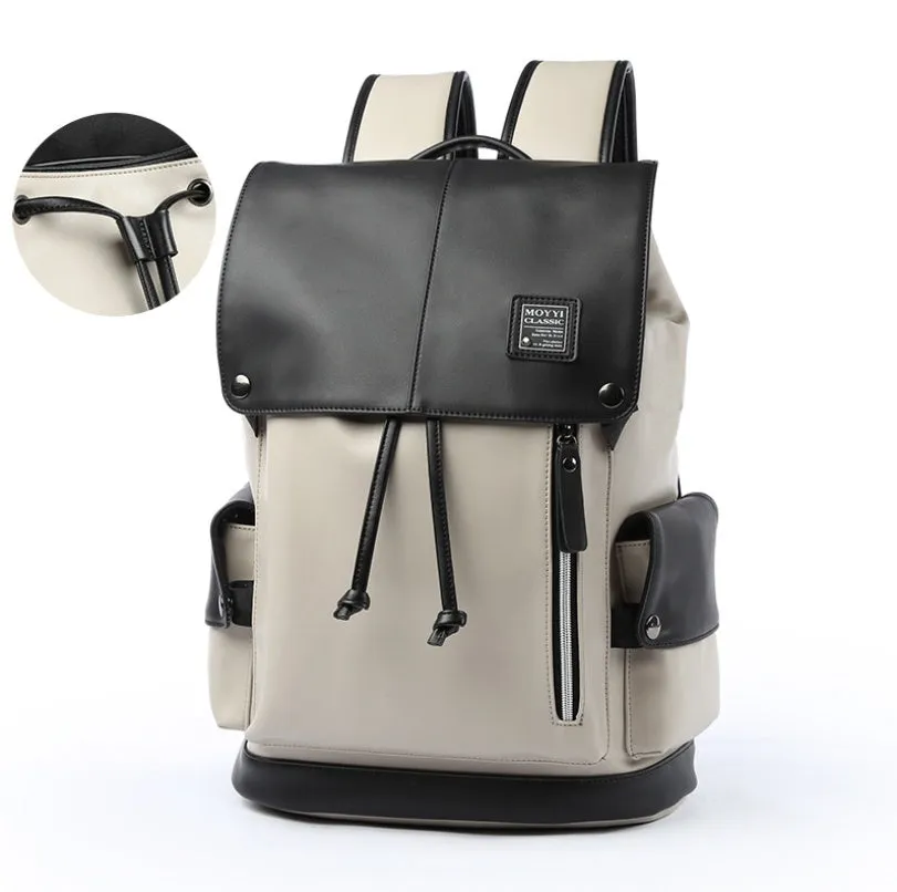 Women's square vertical PU handbag with cover bag and car suture detail, black colour, 31x17x44cm