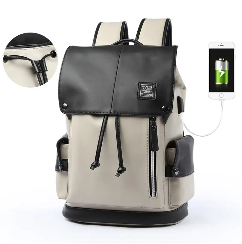 Women's square vertical PU handbag with cover bag and car suture detail, black colour, 31x17x44cm