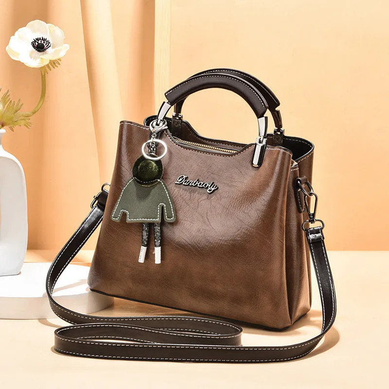 Simple Retro small handbag for women, PU crossbody bag, horizontal square shape, available in six colours