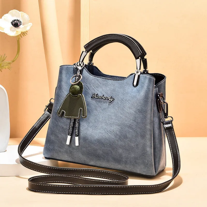 Simple Retro small handbag for women, PU crossbody bag, horizontal square shape, available in six colours